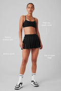 Varsity Tennis Skirt - Black