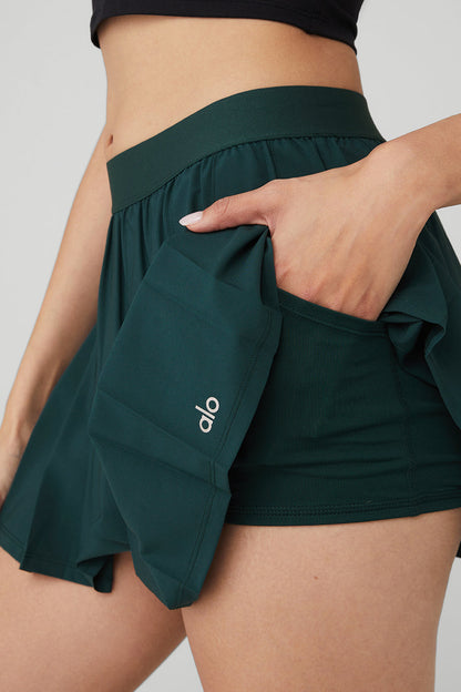 Varsity Tennis Skirt - Midnight Green