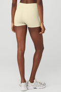Semi-Sheer Seamless Cable Knit Hot Short - French Vanilla