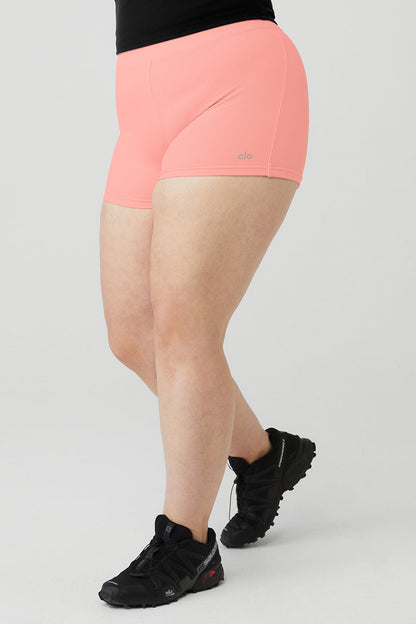 Goddess Ribbed High-Waist Hot Short - Strawberry Lemonade