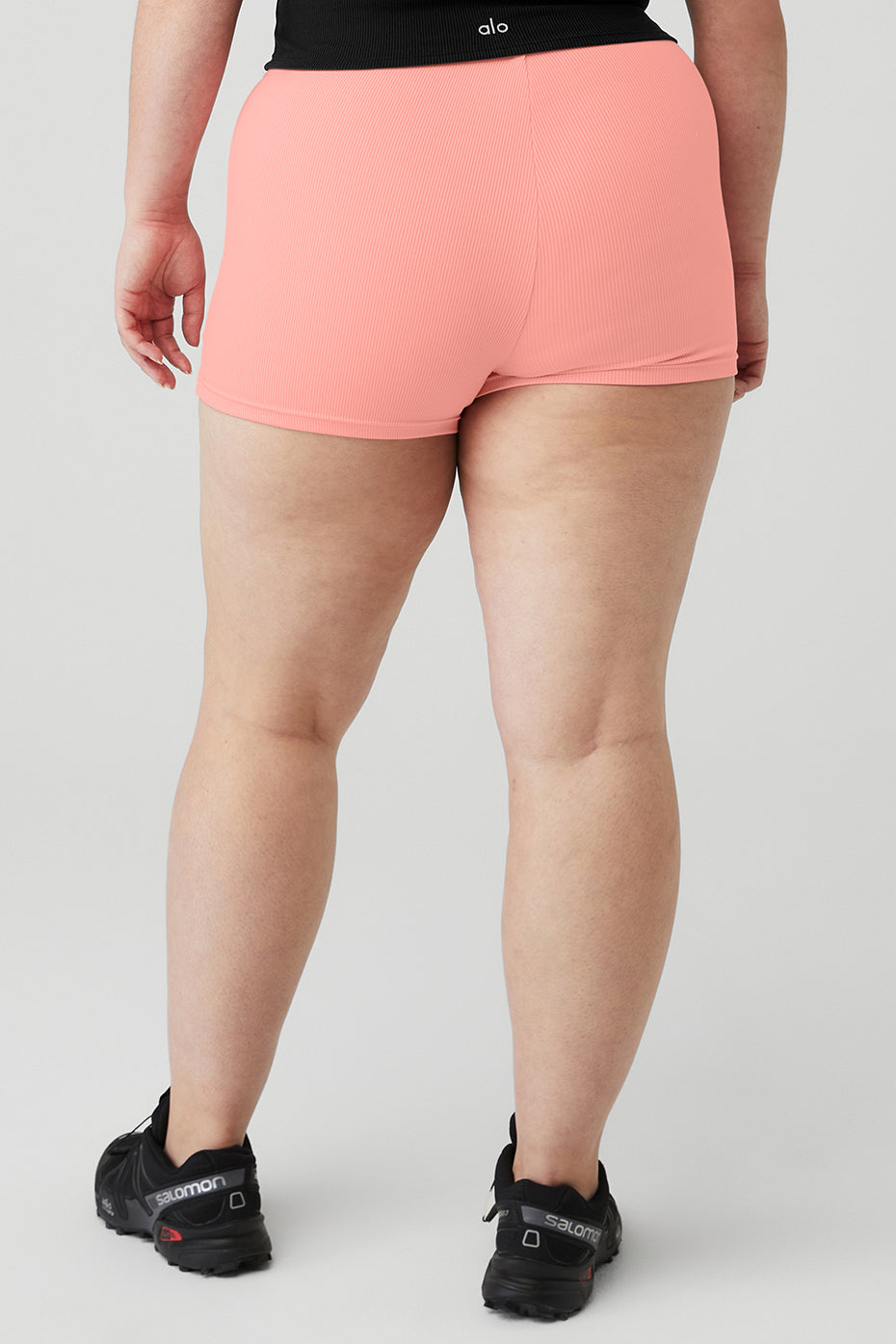 Goddess Ribbed High-Waist Hot Short - Strawberry Lemonade