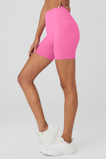 5" Seamless Ribbed Favorite Short - Paradise Pink