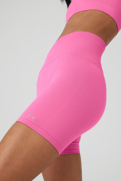 5" Seamless Ribbed Favorite Short - Paradise Pink