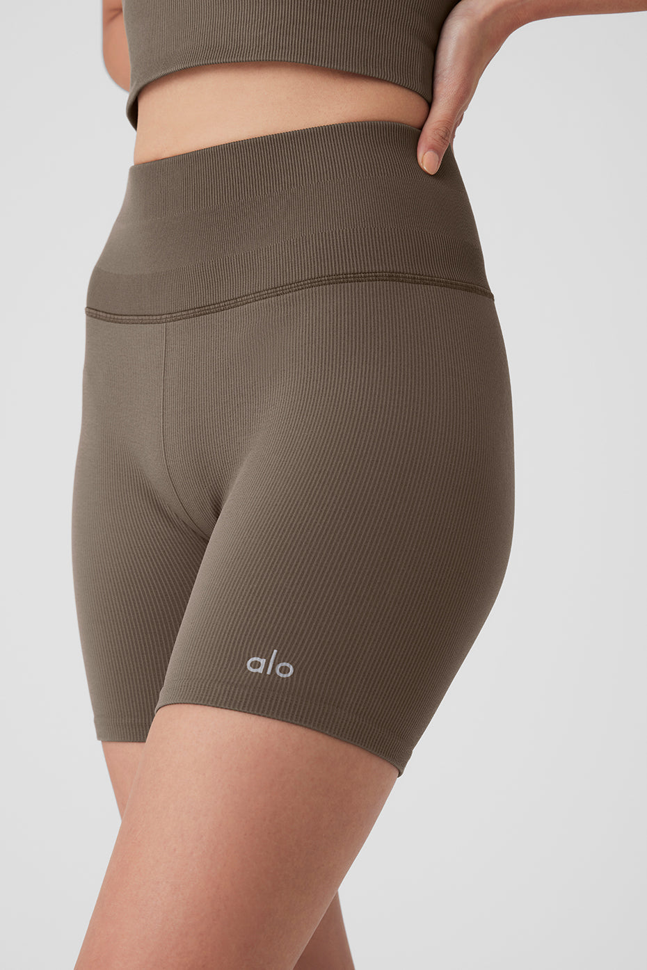 Seamless Ribbed Favorite Short - Olive Tree