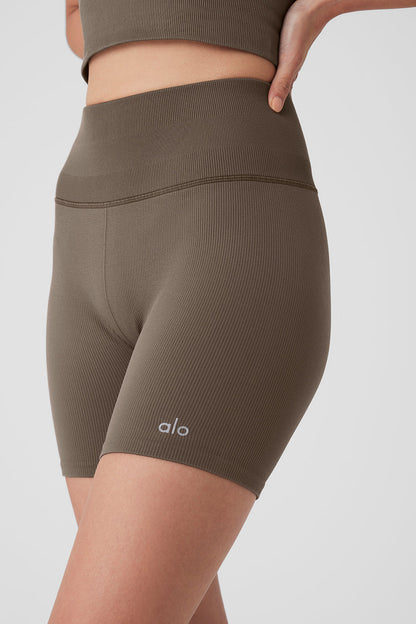 Seamless Ribbed Favorite Short - Olive Tree