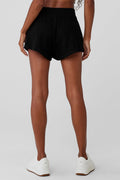 Waffle High-Waist Weekend Escape Short - Black
