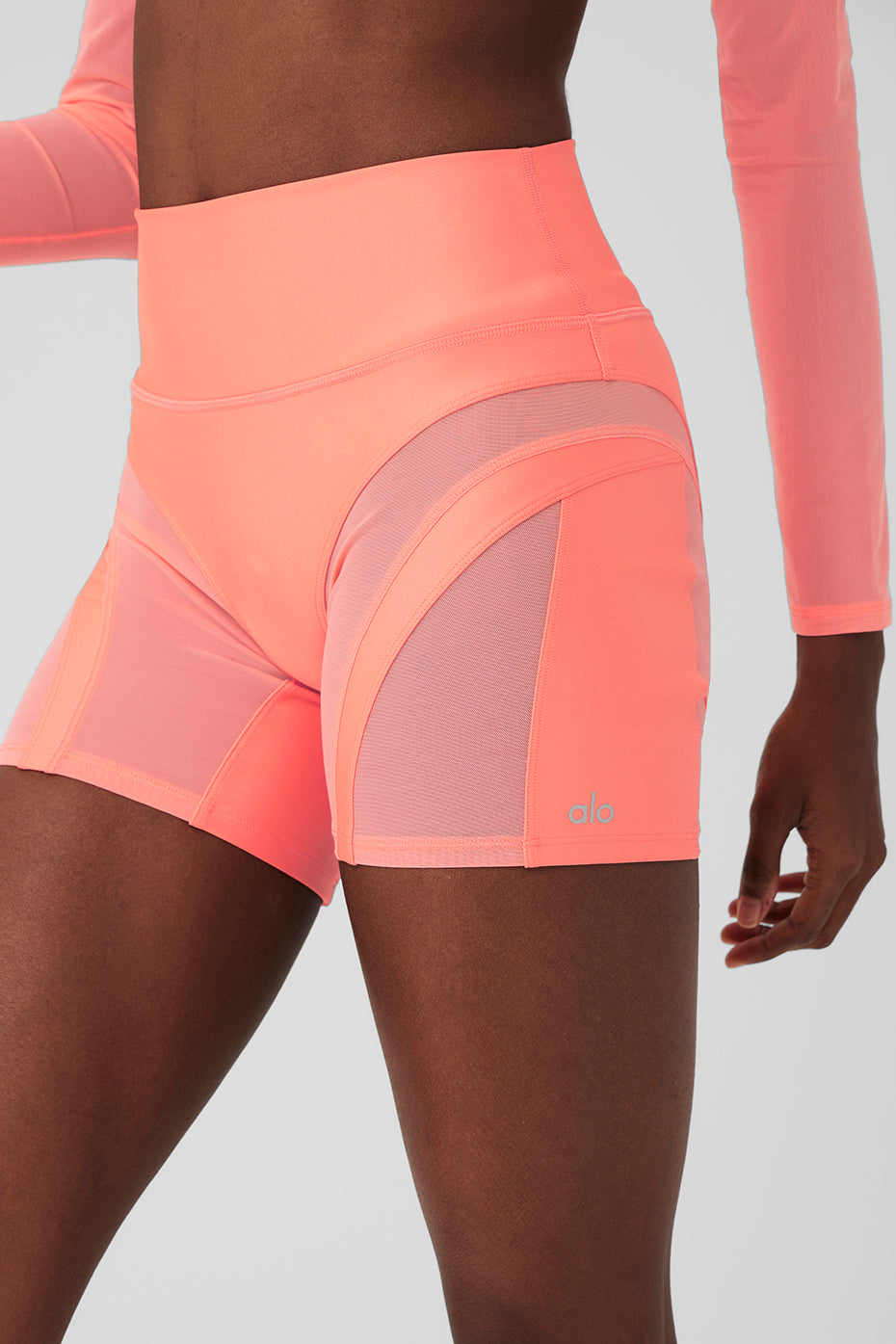 5" Airlift Heat Wave Biker Short - Candy Orange