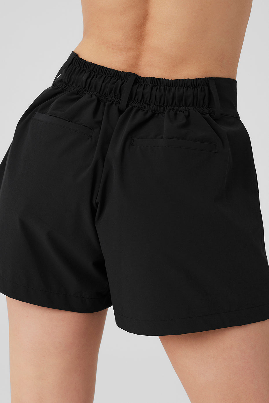 High-Waist Status Trouser Short - Black
