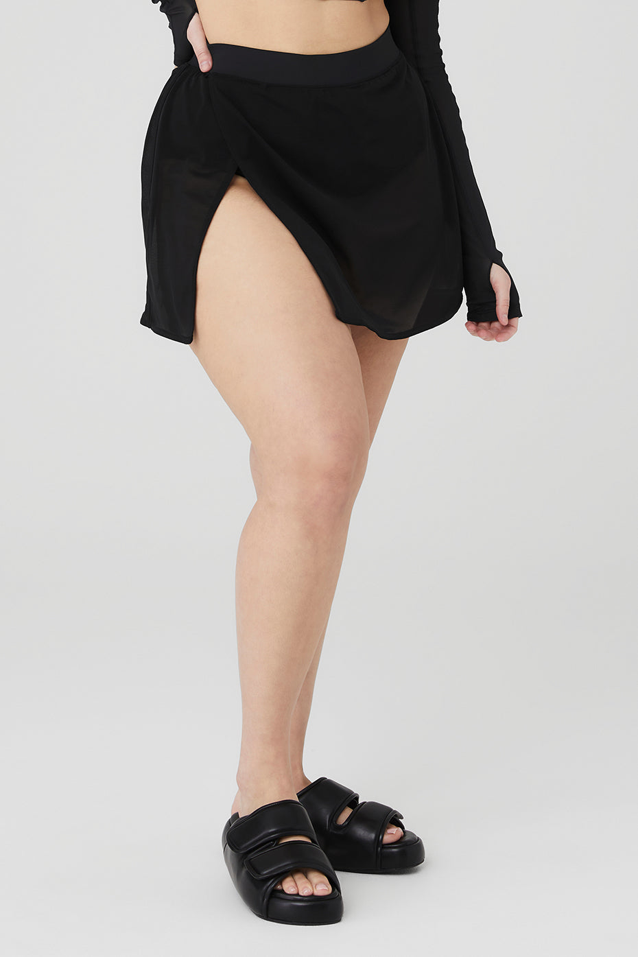 Mesh Sheer Bliss Skirt - Black