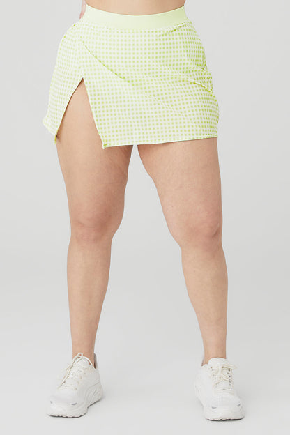 Mesh Gingham Skirt - Iced Green Tea