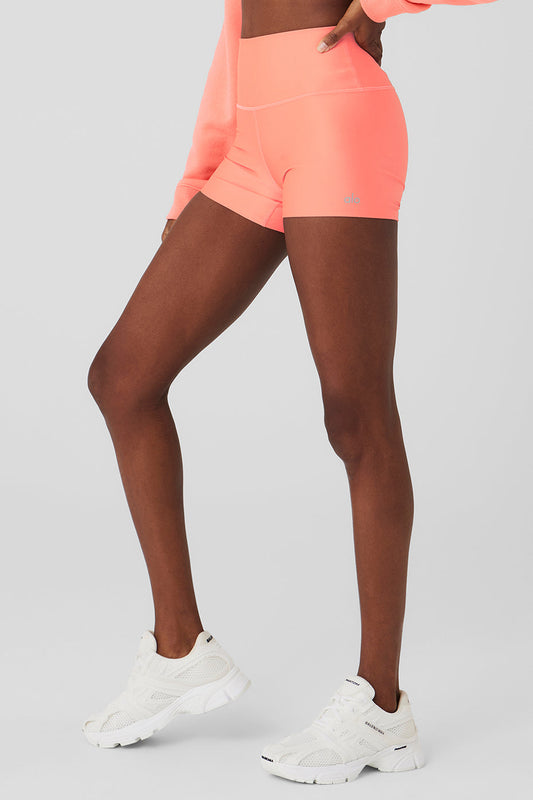 3" High-Waist Airlift Short - Candy Orange