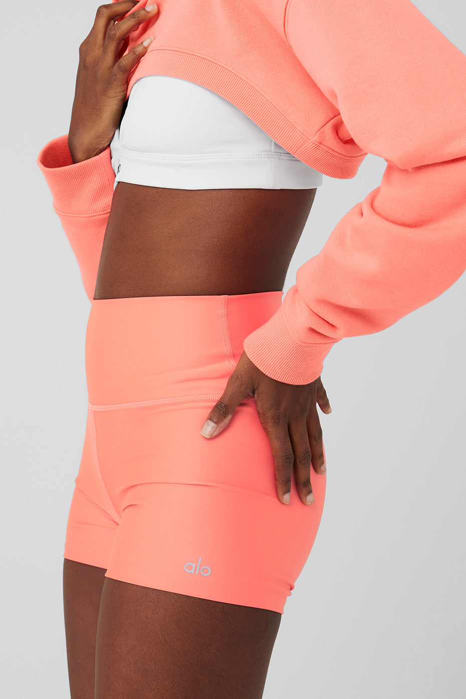 3" High-Waist Airlift Short - Candy Orange