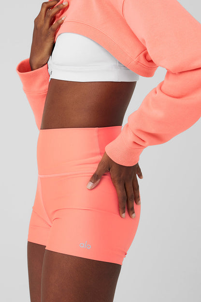 3" High-Waist Airlift Short - Candy Orange