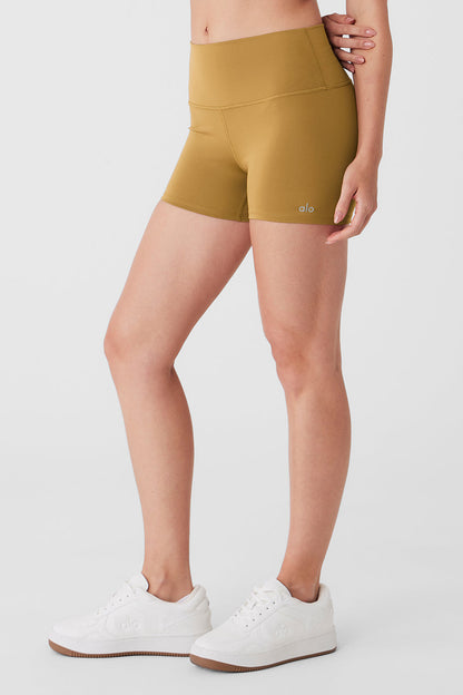 3" High-Waist Airlift Short - Golden Olive Branch