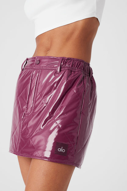 Snomoto Puffer Mini Skirt - Wild Berry