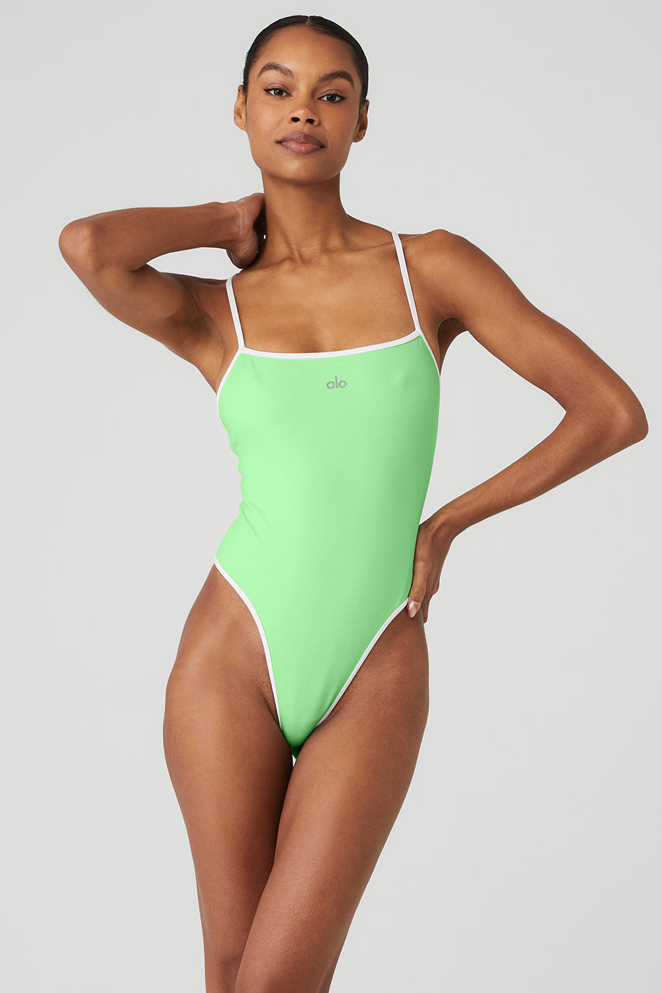 Ivy League Bodysuit - Ultramint/White