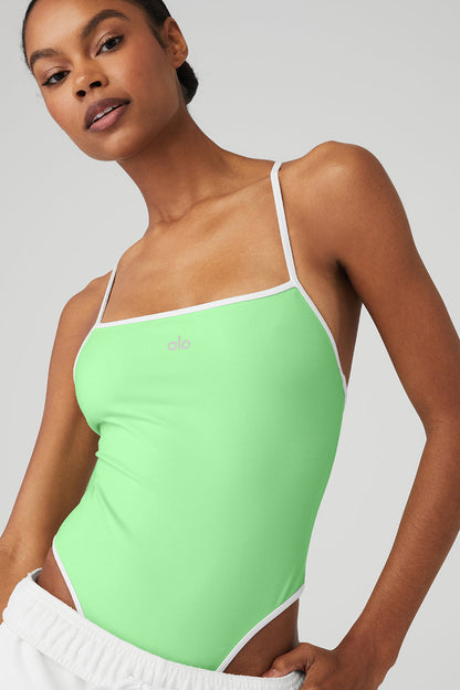 Ivy League Bodysuit - Ultramint/White