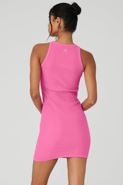 Seamless Ribbed Warm Nights Dress - Paradise Pink
