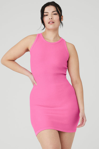 Seamless Ribbed Warm Nights Dress - Paradise Pink