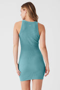 Seamless Ribbed Warm Nights Dress - Teal Agate