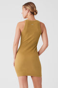 Seamless Ribbed Warm Nights Dress - Golden Olive Branch