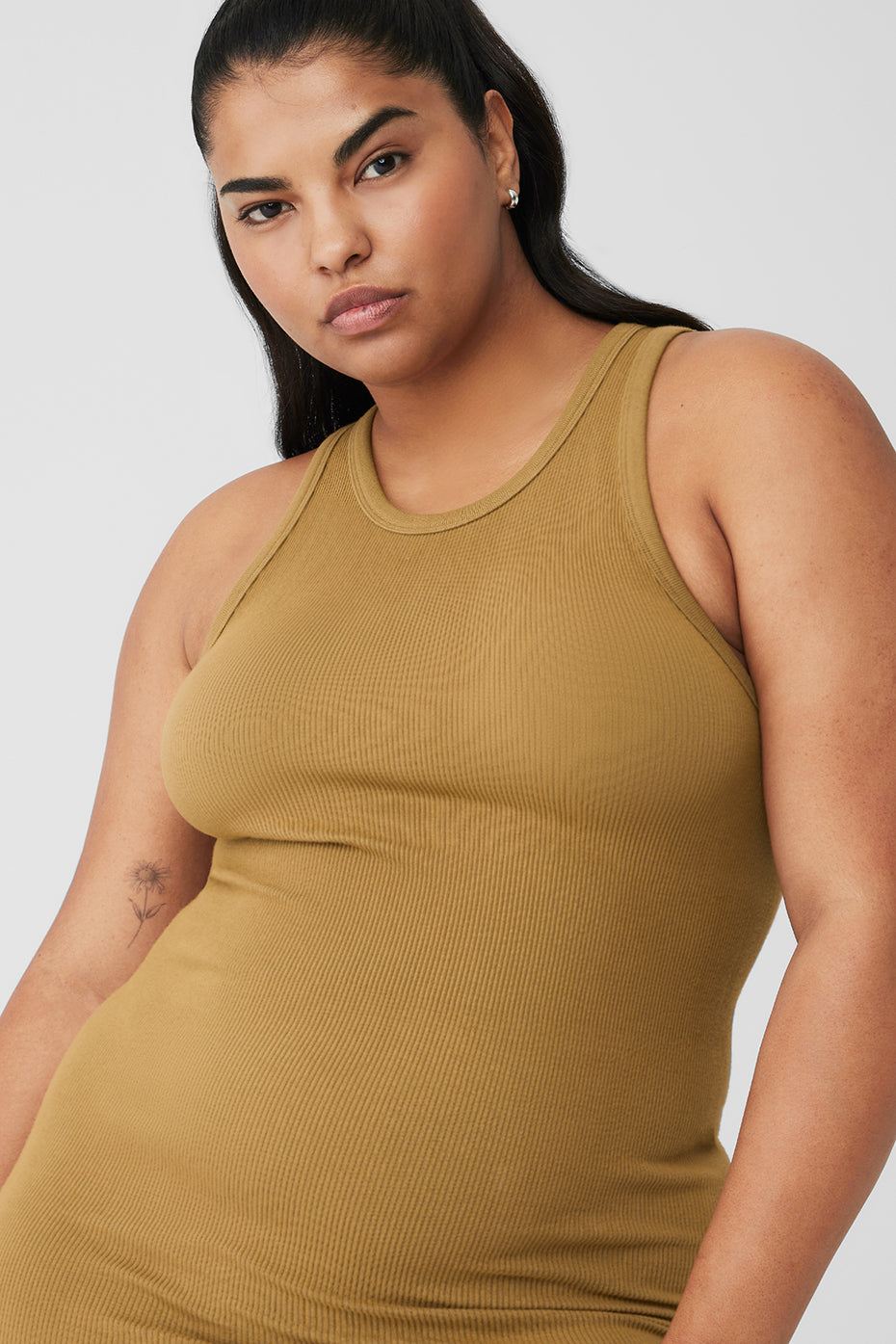 Seamless Ribbed Warm Nights Dress - Golden Olive Branch