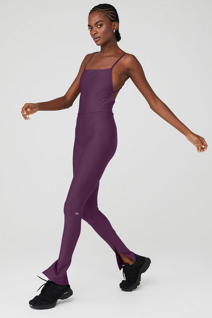 Airlift Disco Daze Onesie - Dark Plum