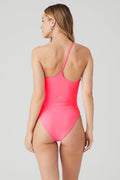 Airlift Plie Bodysuit - Fluorescent Pink Coral