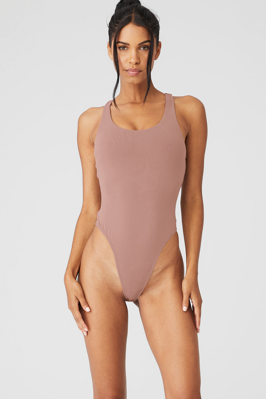 Sleek Back Bodysuit - Smoky Quartz