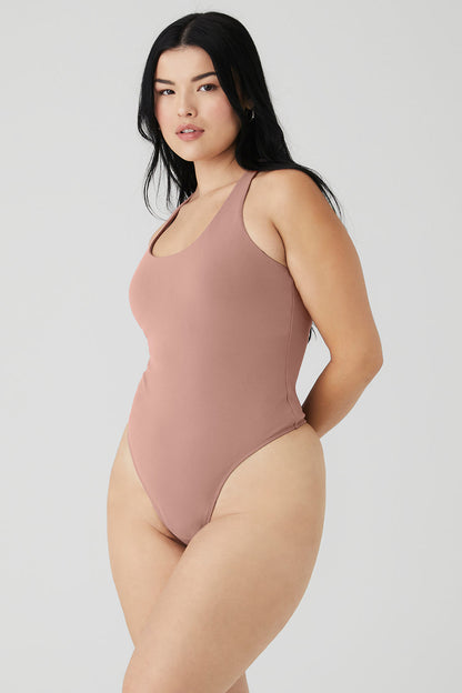 Sleek Back Bodysuit - Smoky Quartz