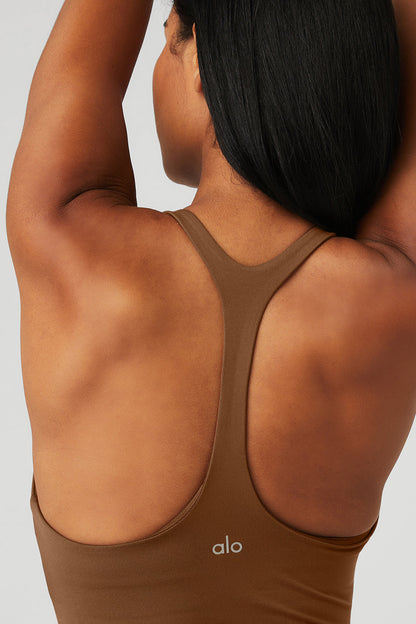 Sleek Back Bodysuit - Cinnamon Brown