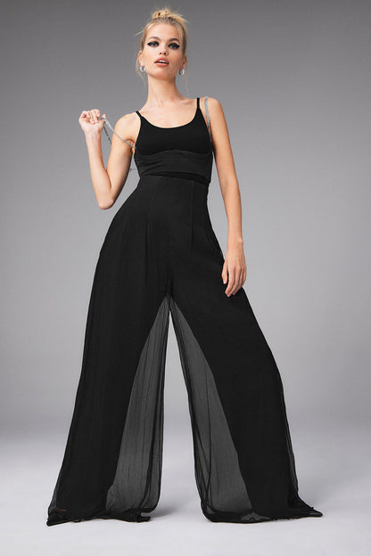 Ribbed Silk Cashmere Plaisir Bodysuit - Black