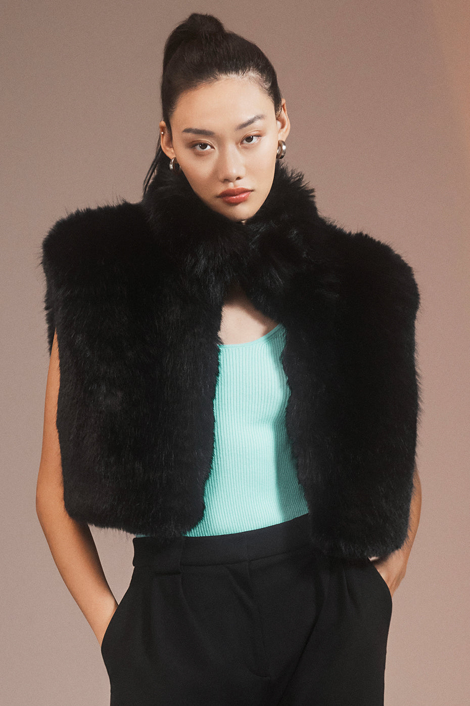 Ribbed Silk Cashmere Plaisir Bodysuit - Icy Blue