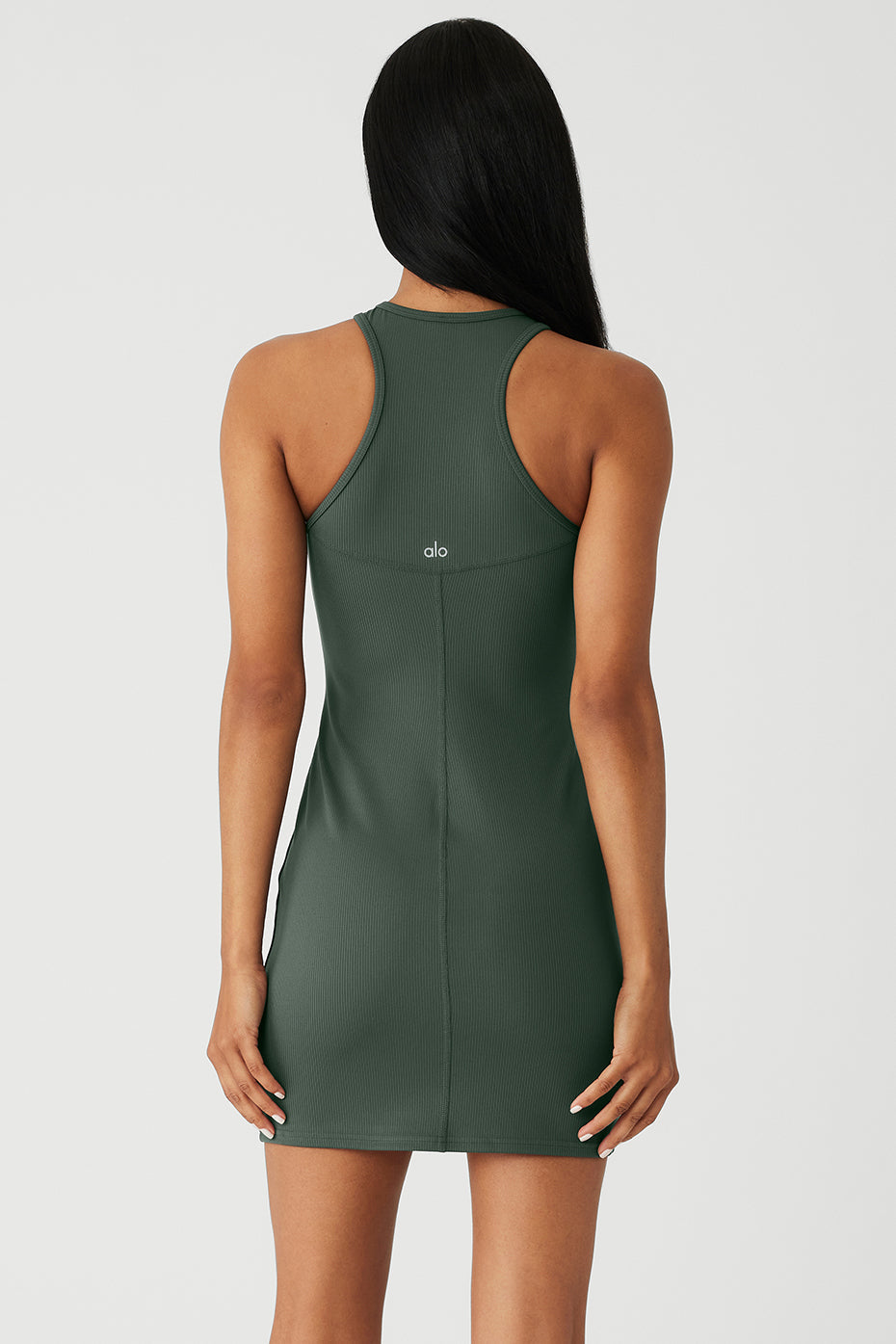 Airlift Ribbed Magnetic Dress - Dark Cactus