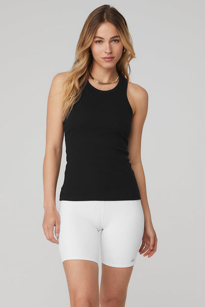 Ribbed Aspire Full Length Tank - Black