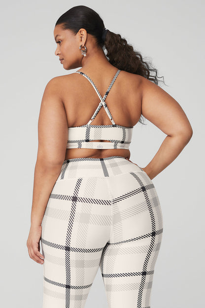 Airlift Magnified Plaid Intrigue Bra - Ivory/Black