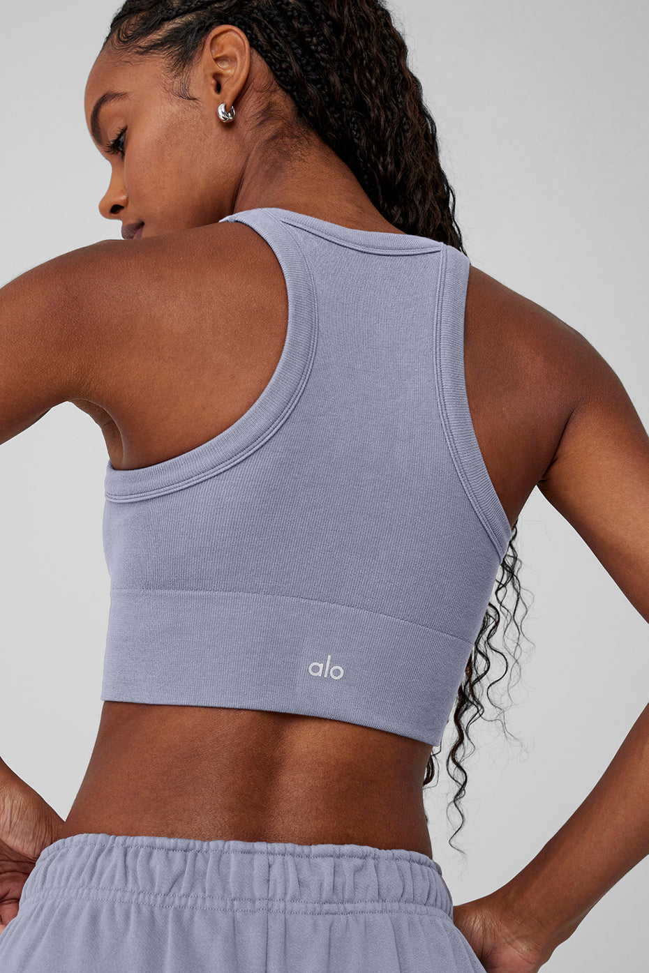 Seamless Delight High Neck Bra - Fog