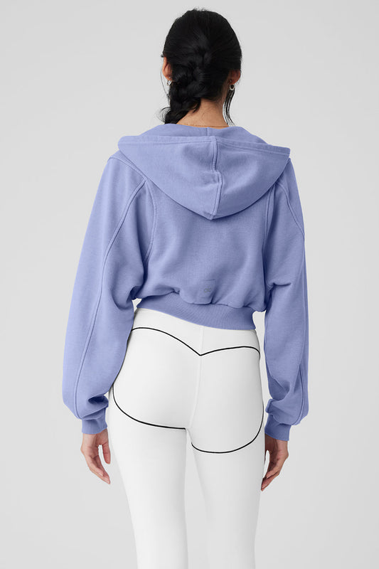 Washed Sweet Escape Hoodie - Lilac Blue Wash