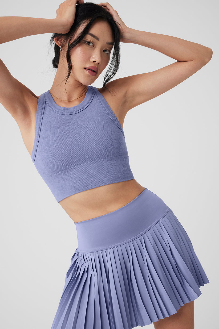 Seamless Delight High Neck Bra - Lilac Blue