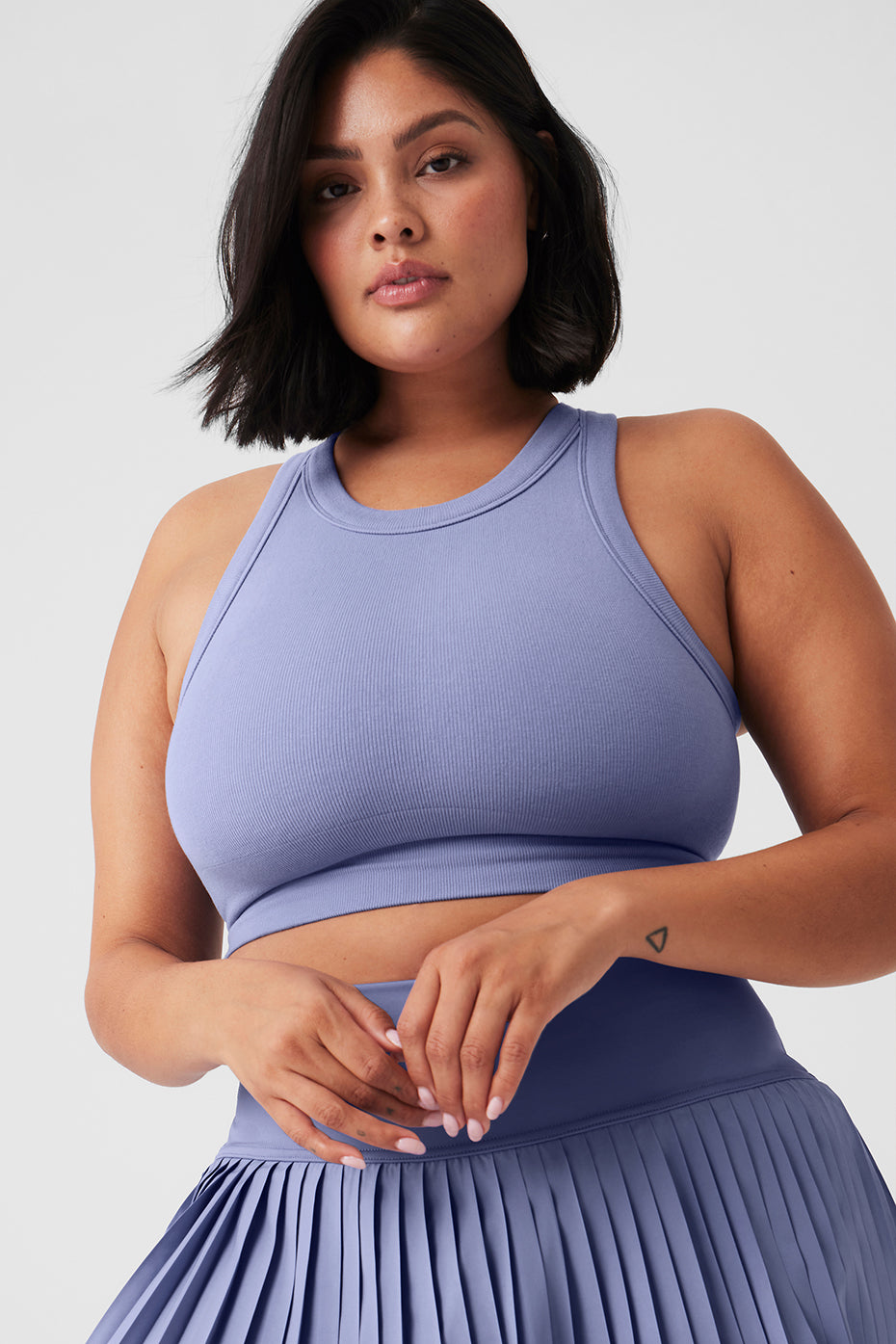 Seamless Delight High Neck Bra - Lilac Blue