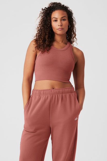 Seamless Delight High Neck Bra - Soft Terracotta