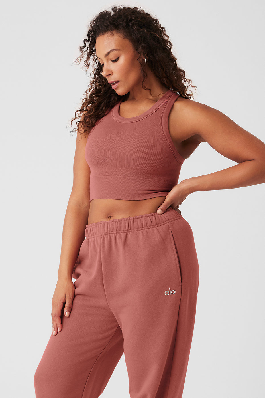 Seamless Delight High Neck Bra - Soft Terracotta