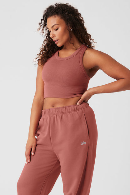 Seamless Delight High Neck Bra - Soft Terracotta