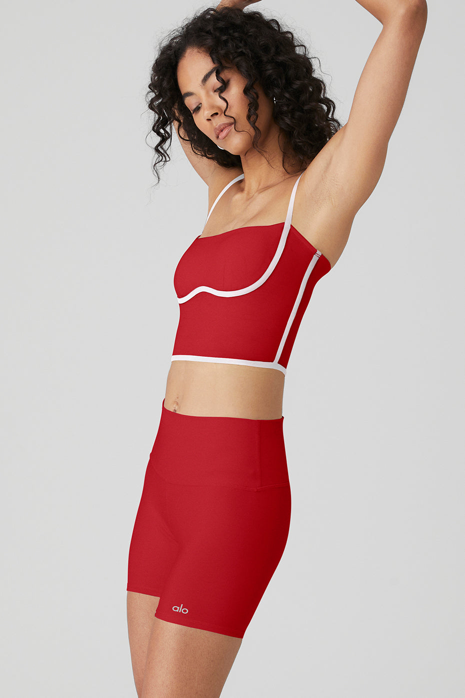 Airbrush Streamlined Bra Tank - Classic Red/White