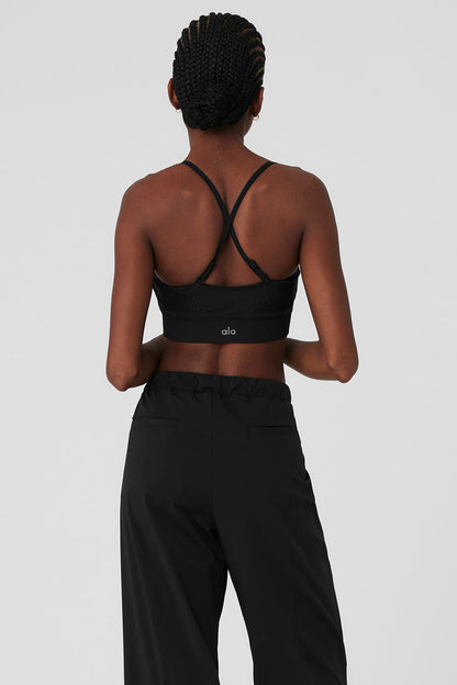 Seamless Open Air Bandeau Bra - Black