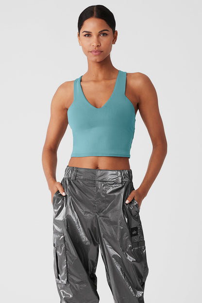 Airbrush Real Bra Tank - Teal Agate