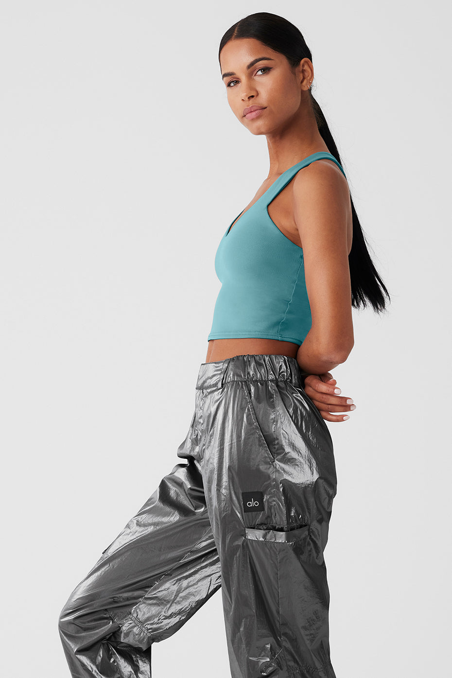 Airbrush Real Bra Tank - Teal Agate