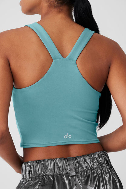 Airbrush Real Bra Tank - Teal Agate