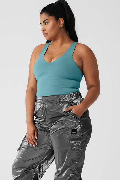 Airbrush Real Bra Tank - Teal Agate