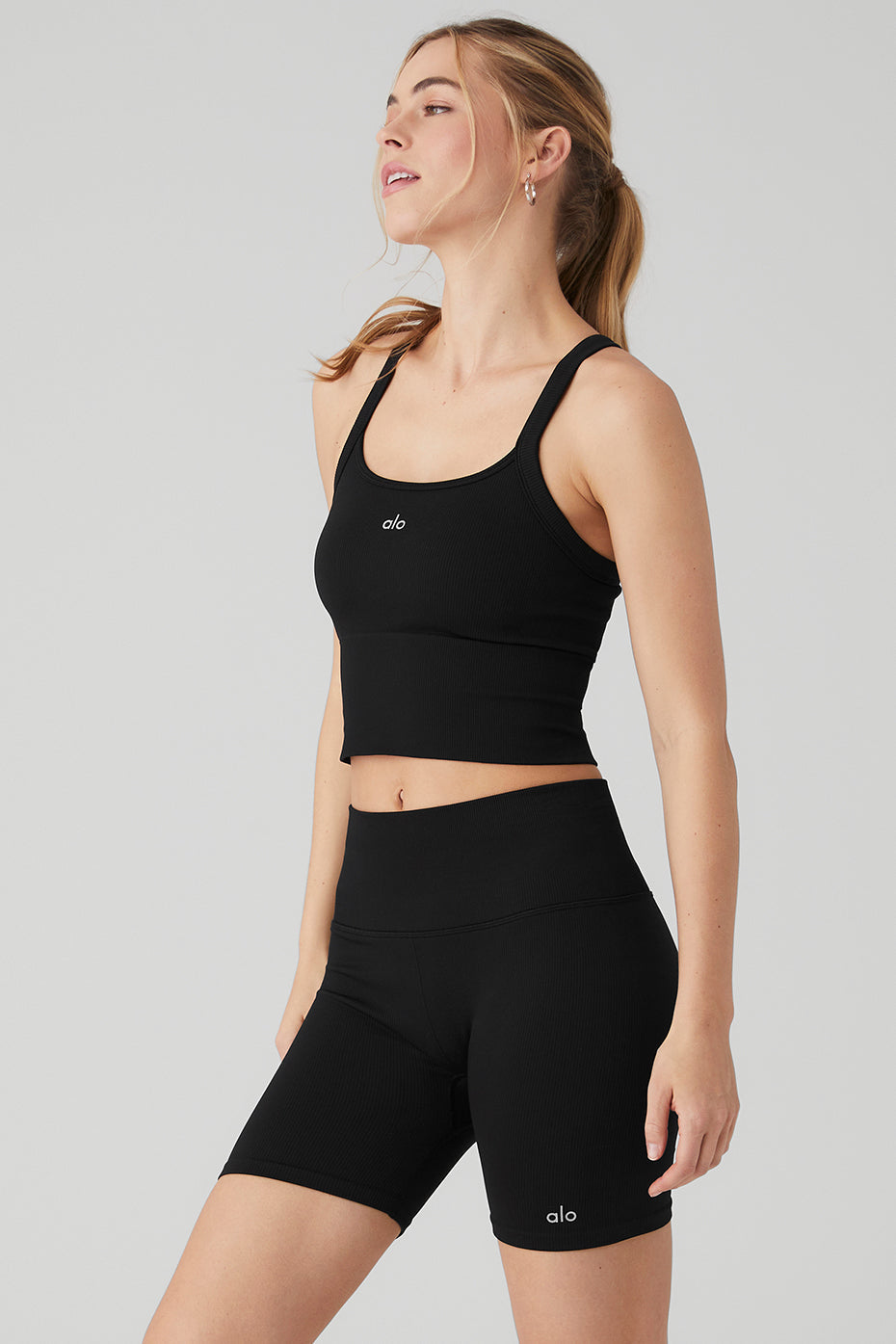Seamless Ribbed Favorite Bra Tank - Black